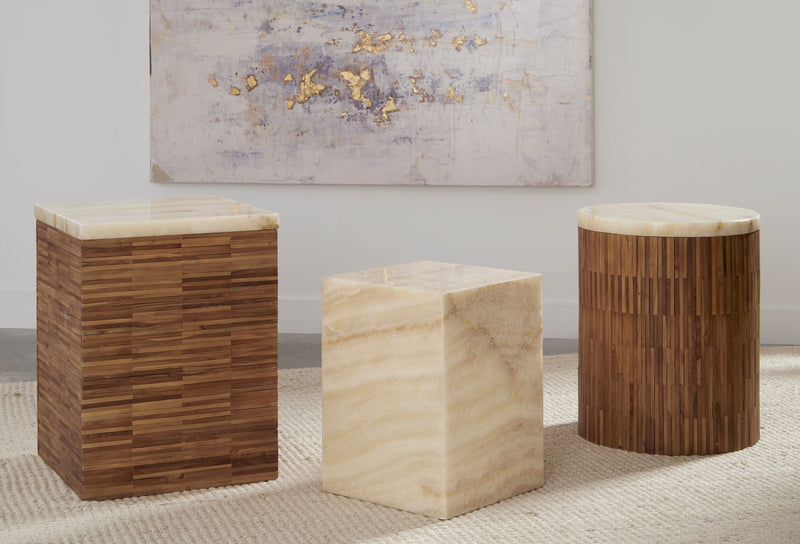 One Square Onyx End Table