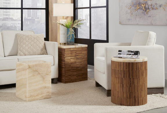 One Square Onyx End Table