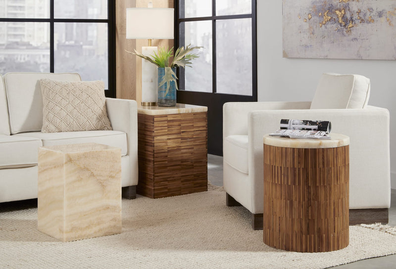 One Square Onyx End Table