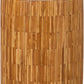 One Stone Wood Tile Round End Table in Onyx and Solid Teak