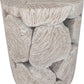 One Teak Slice Round End Table in Bleached Teak