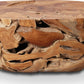 One Teak Slice Solid Wood Coffee Table in Warm Teak