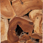 One Teak Slice Square End Table in Warm Teak