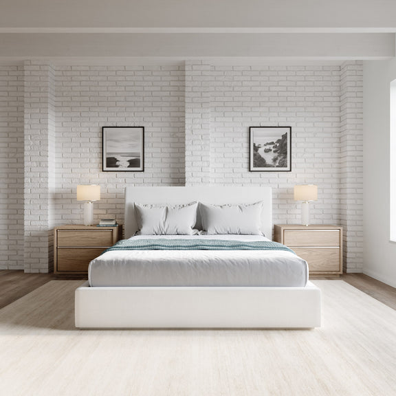 One King-size Upholstered Footboard Storage Bed in Pearl (2026)