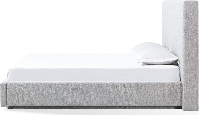 One Upholstered Modern Headboard in Cotton Ball Boucle (2026)