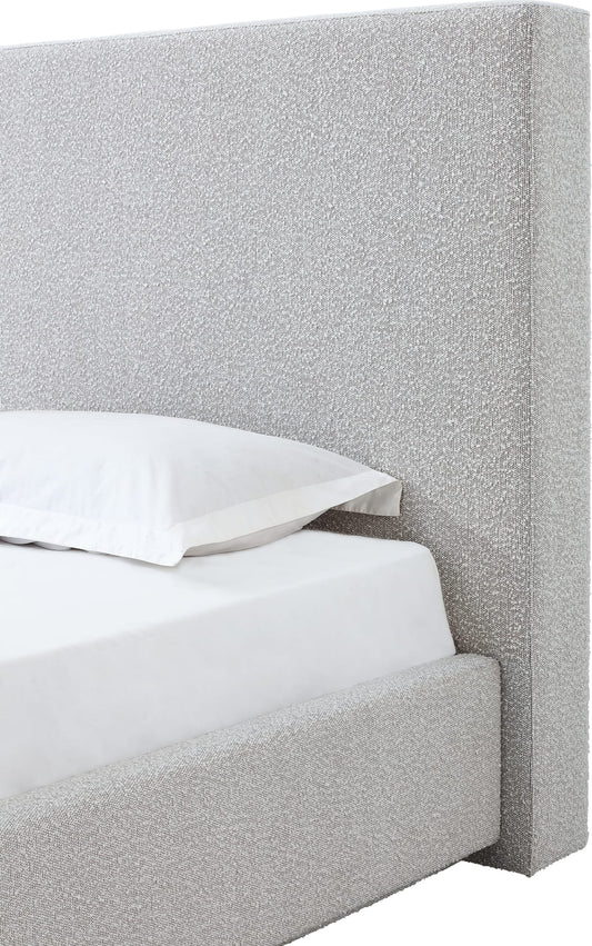 One Upholstered Modern Headboard in Cotton Ball Boucle (2026)