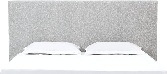 One Upholstered Modern Headboard in Cotton Ball Boucle (2026)