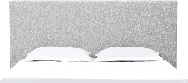 One Upholstered Modern Headboard in Cotton Ball Boucle (2026)
