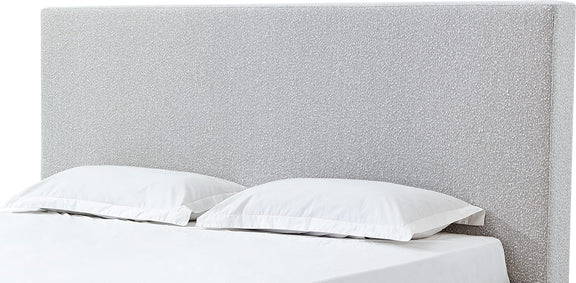 One Upholstered Modern Headboard in Cotton Ball Boucle (2026)
