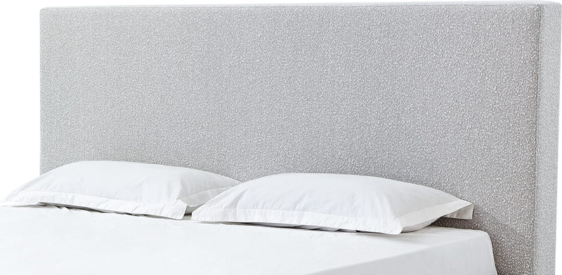 One Upholstered Modern Headboard in Cotton Ball Boucle (2026)