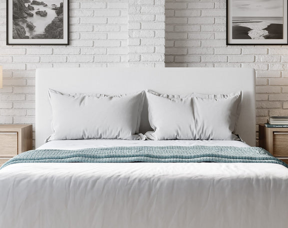 One Full-size Upholstered Headboard in Pearl (2026)