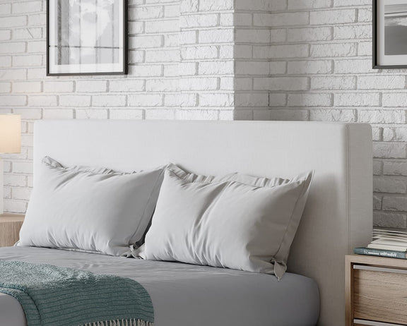 One California King-size Upholstered Headboard in Pearl (2026)