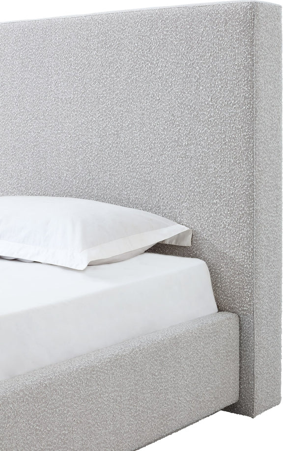 One Upholstered Platform Bed in Cotton Ball Boucle (2026)