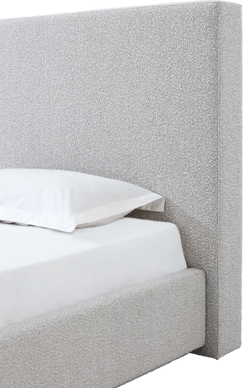 One Upholstered Platform Bed in Cotton Ball Boucle (2026)
