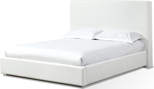 One Full-size Upholstered Platform Bed in Pearl (2026)