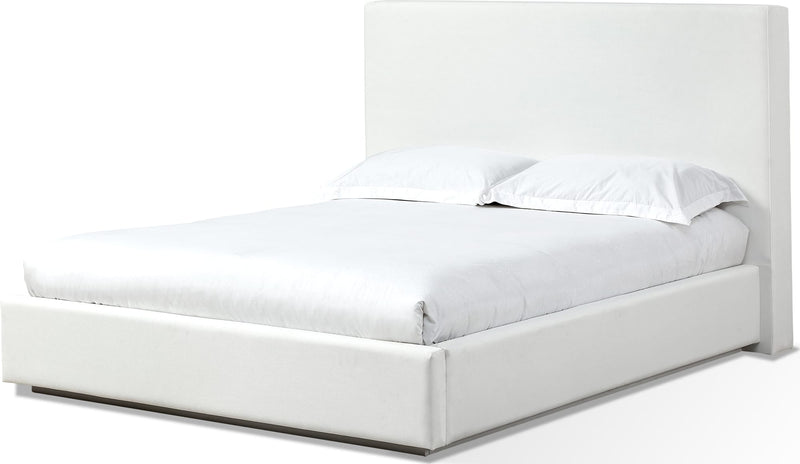 One Full-size Upholstered Platform Bed in Pearl (2026)