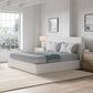 One Full-size Upholstered Platform Bed in Pearl (2026)
