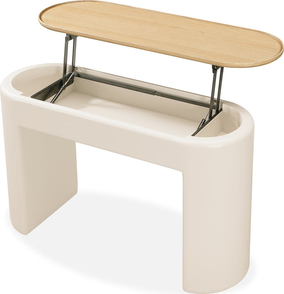 Oskar Lift Top Console Table in Barley