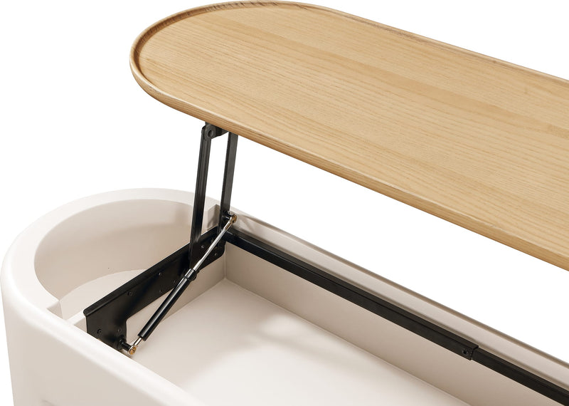 Oskar Lift Top Console Table in Barley