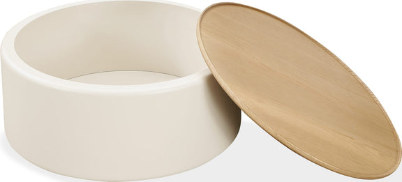 Oskar Lift Top Round Coffee Table in Barley