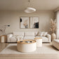Oskar Lift Top Round Coffee Table in Barley