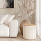 Oskar Lift Top Round End Table in Barley