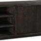 Oxford 64 inch Two Drawer Two Shelf Media Console in Basalt Grey