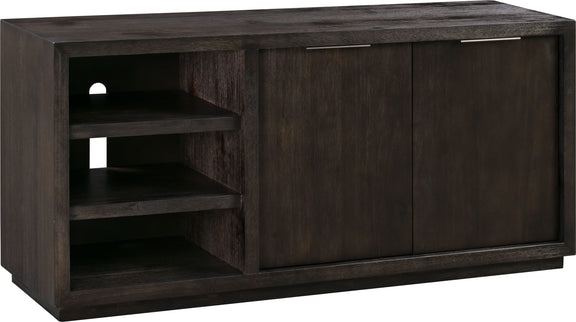 Oxford 64 inch Two Drawer Two Shelf Media Console in Basalt Grey