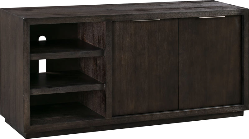 Oxford 64 inch Two Drawer Two Shelf Media Console in Basalt Grey