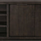 Oxford 64 inch Two Drawer Two Shelf Media Console in Basalt Grey
