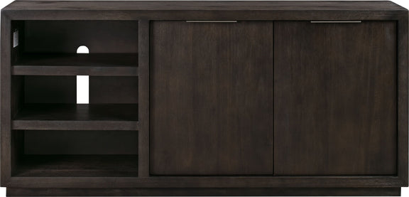 Oxford 64 inch Two Drawer Two Shelf Media Console in Basalt Grey
