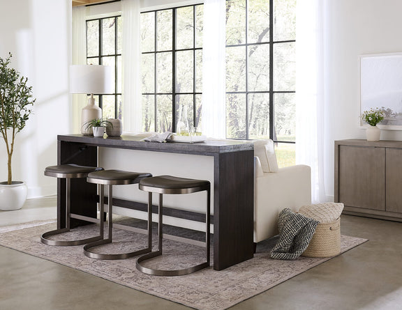 Oxford Gathering Table with USB/Power in Basalt Grey