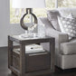Oxford One Drawer End Table in Basalt Grey