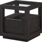 Oxford One Drawer End Table in Basalt Grey