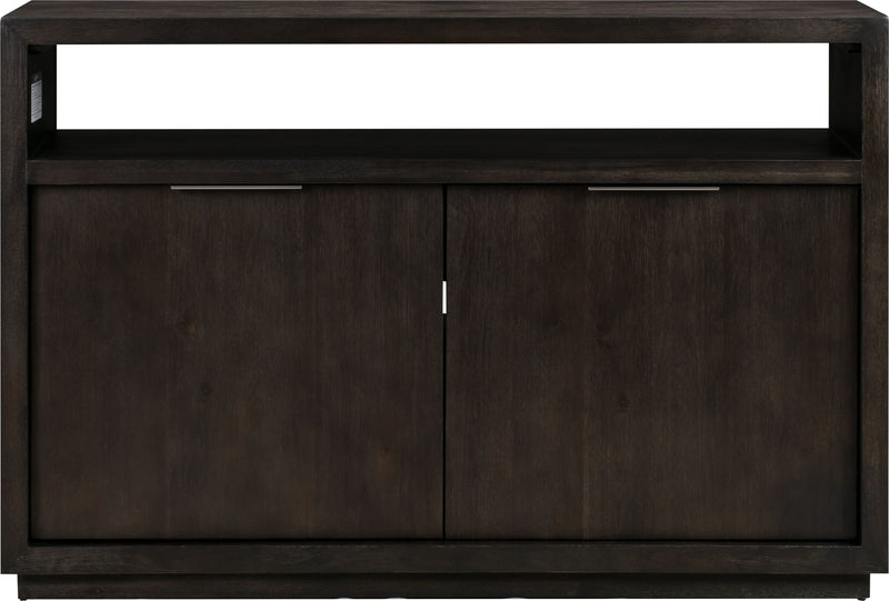 Oxford Solid Wood 54 inch Media Console in Basalt Grey