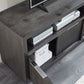 Oxford Solid Wood 74 inch Media Console in Basalt Grey
