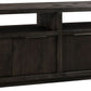 Oxford Solid Wood 74 inch Media Console in Basalt Grey
