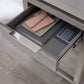 Oxford Three-Drawer Single Pedestal Desk in Mineral