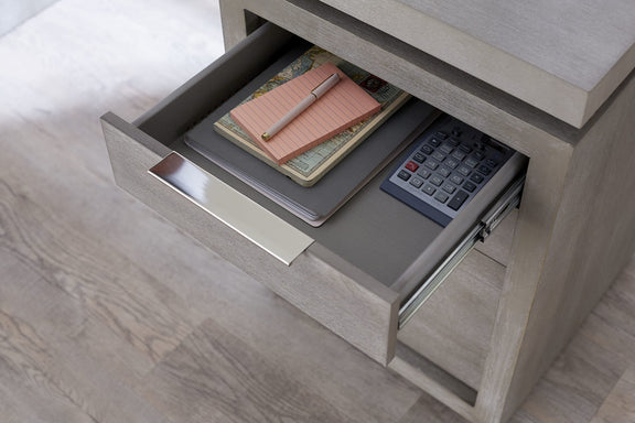 Oxford Three-Drawer Single Pedestal Desk in Mineral