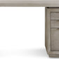 Oxford Three-Drawer Single Pedestal Desk in Mineral