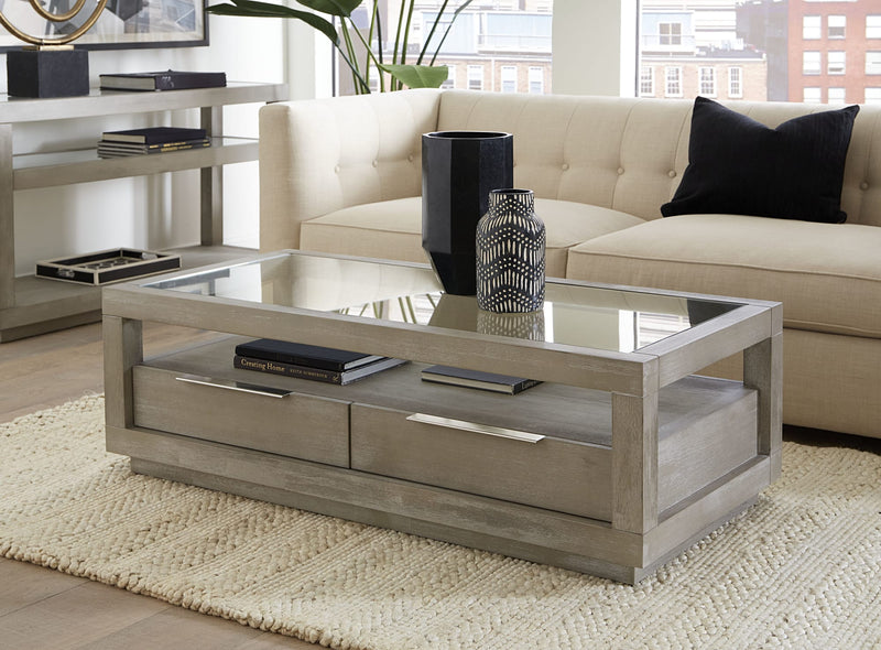 Oxford Two-Drawer Coffee Table in Mineral