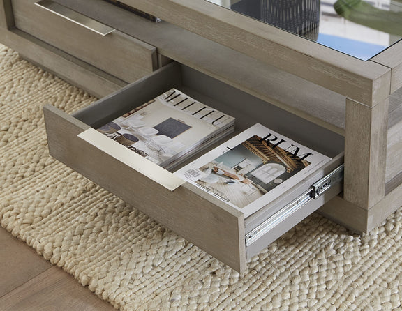 Oxford Two-Drawer Coffee Table in Mineral