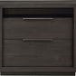 Oxford Two Drawer Nightstand in Basalt Grey