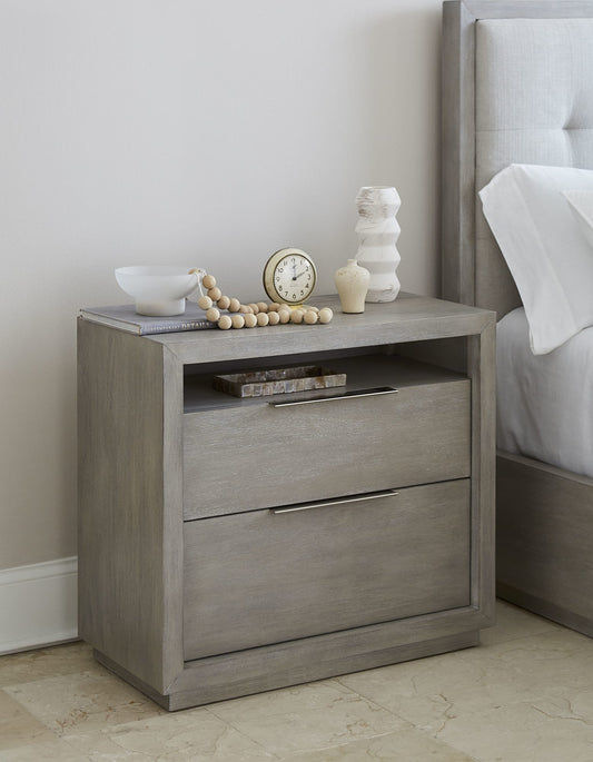 Oxford Two-Drawer Nightstand in Mineral