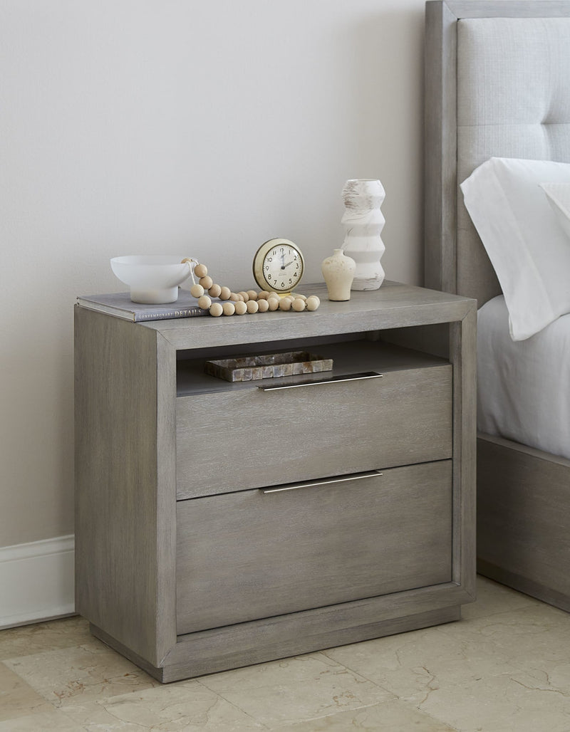 Oxford Two-Drawer Nightstand in Mineral