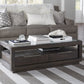 Oxford Two Drawer Rectangular Coffee Table in Basalt Grey