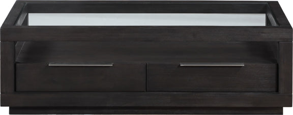 Oxford Two Drawer Rectangular Coffee Table in Basalt Grey