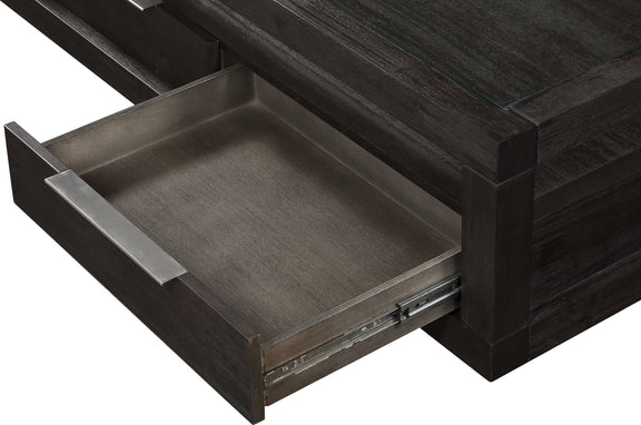 Oxford Two Drawer Rectangular Coffee Table in Basalt Grey