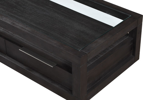 Oxford Two Drawer Rectangular Coffee Table in Basalt Grey