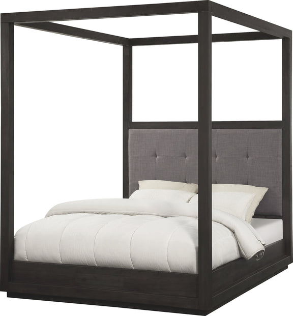 Oxford King-Size Canopy Bed in Dolphin